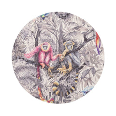 Nicolette Mayer Arcadia Monkeys Pebble 16 Vinyl Placemat Set of 4