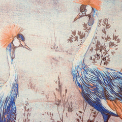 Nicolette Mayer Crested Crane Wheat Blue & Orange Placemat Set of 4