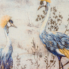 Nicolette Mayer Crested Crane Wheat Blue Pebble Placemat Set Of 4