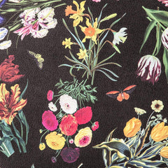 Nicolette Mayer Flora Fauna Black  Round Pebble Placemat Set of 4