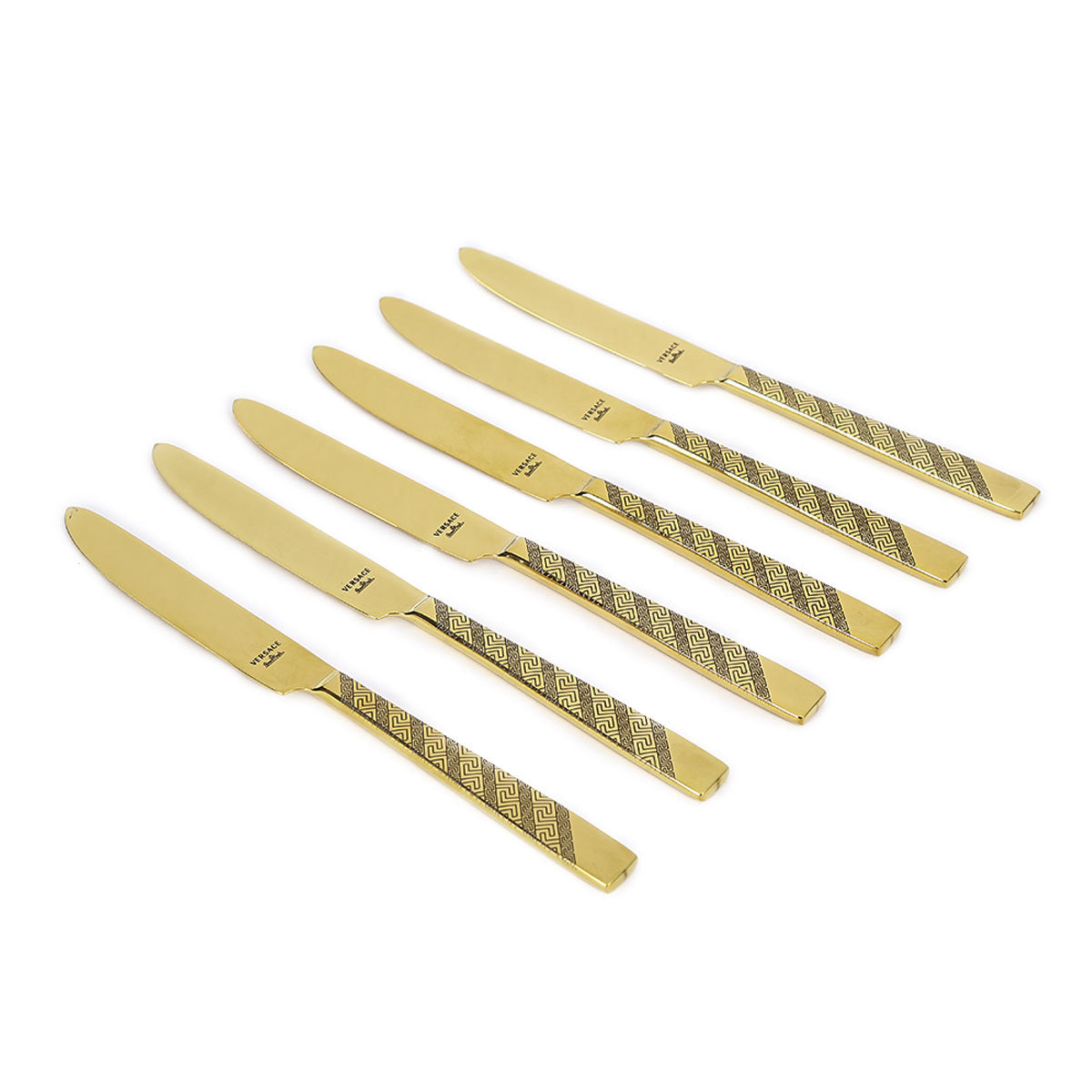 Versace Gold Table Knife Set of 6