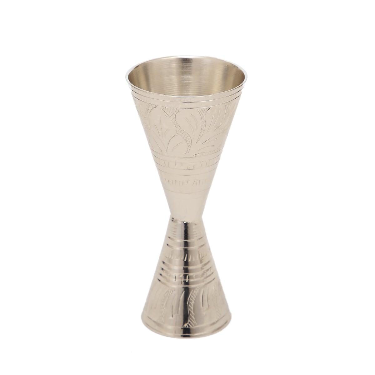 Ornate Brass Jigger Silver - Home4u