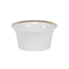 Versace White Medusa Meandre D'or Ceramic Printed Fruit Bowl