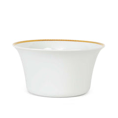 Versace White Medusa Meandre D'or Ceramic Printed Serving Bowl