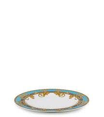 Versace White Medusa Prestige Gala Bleu Ceramic Printed 10 Inch Dinner Plate