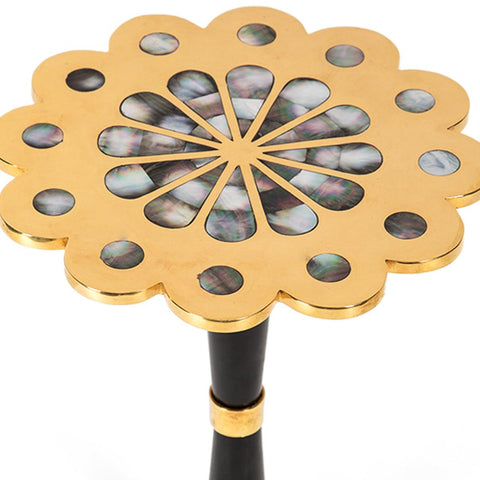 Kismet Table Black and Brass Small