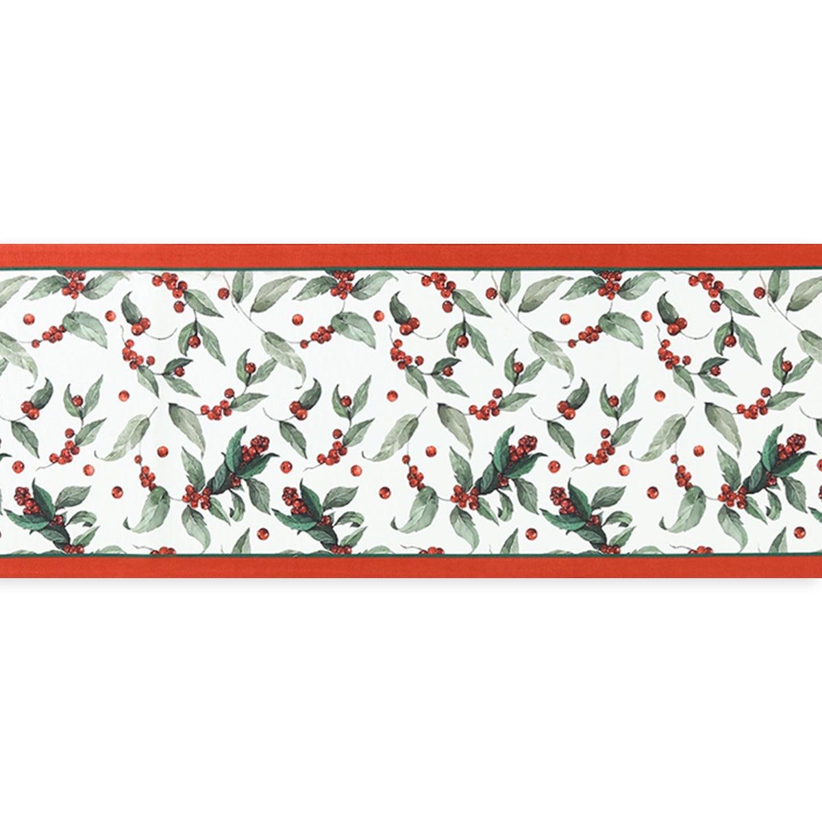 Wreath and Cherries Christmas Table Runner - Home4u