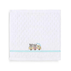 Bears on the Train Embroidery Kids Hand Towel Set of 4