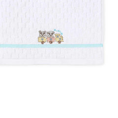 Bears on the Train Embroidery Kids Hand Towel Set of 4