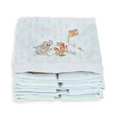 Ellie & Billy Flying Kite Embroidery Kids Face Towel Set of 4