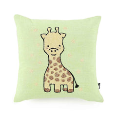 Giraffe Embroidered Kids Cushion Cover - Home4u