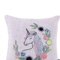 Sleeping Unicorn Kids Cushion Cover 14 x 14 Inch