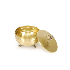 Aranka Hammered Brass Decorative Box Small