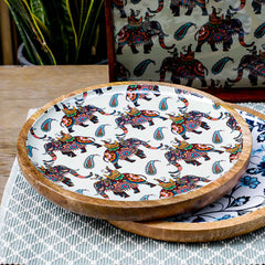 Ajantha Wooden Platter Circular