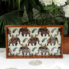 Ajantha Wooden Tray Rectangular