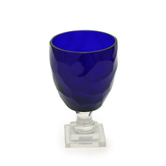Bleu Glass Candle Holder
