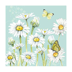 Ambiente Cocktail Napkin 25 x 25 CM Daisy Green Set of 20