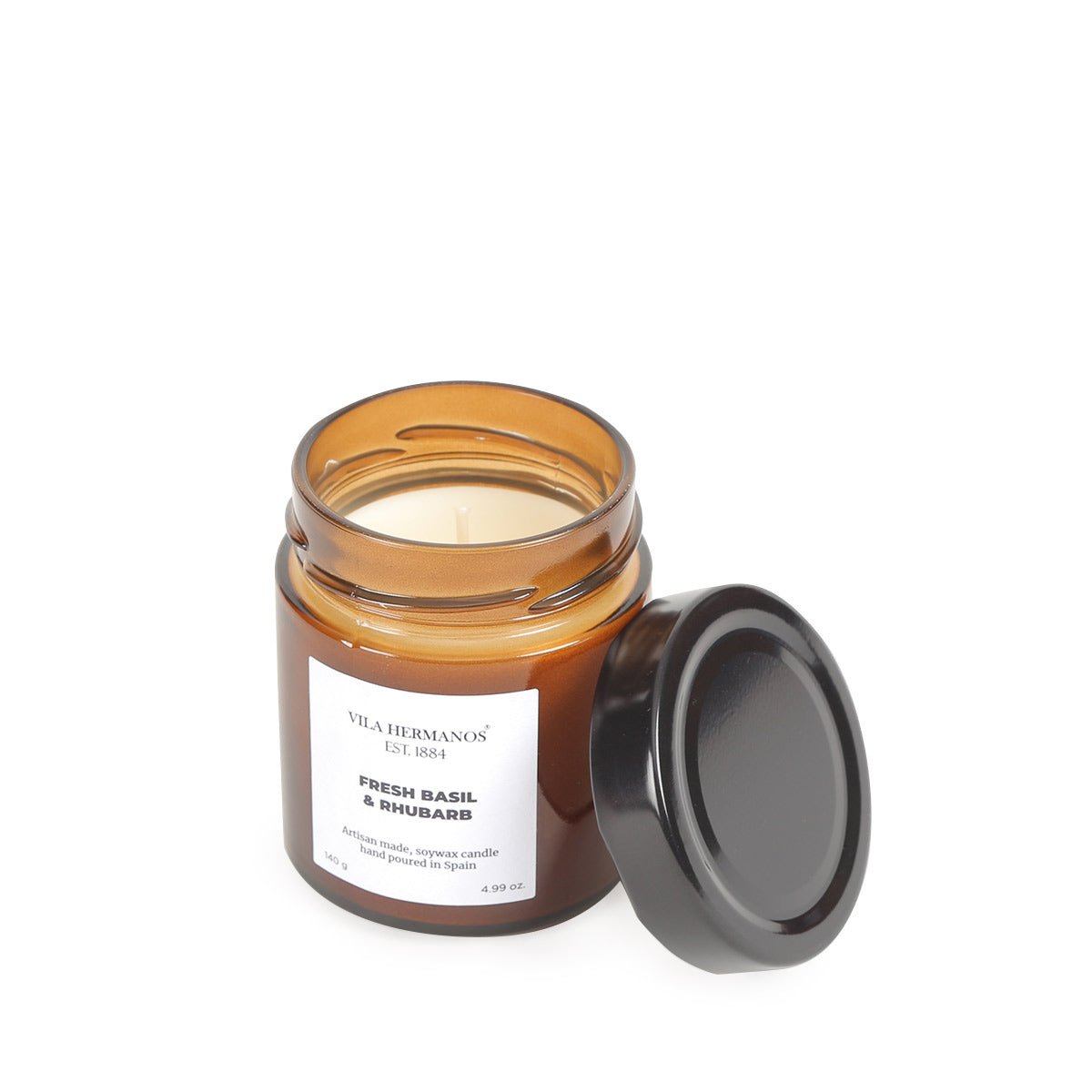 Vila Hermanos Apothecary Fresh Basil & Rhubarb Jar Candle