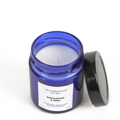 Vila Hermanos Apothecary Cobalt Blue Eucalyptus & Mint Jar Candle