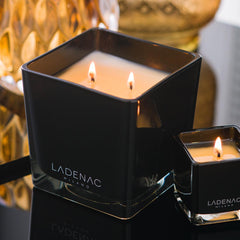 Ladenac Minimal Floral Champetre Black Square Jar Candle Large