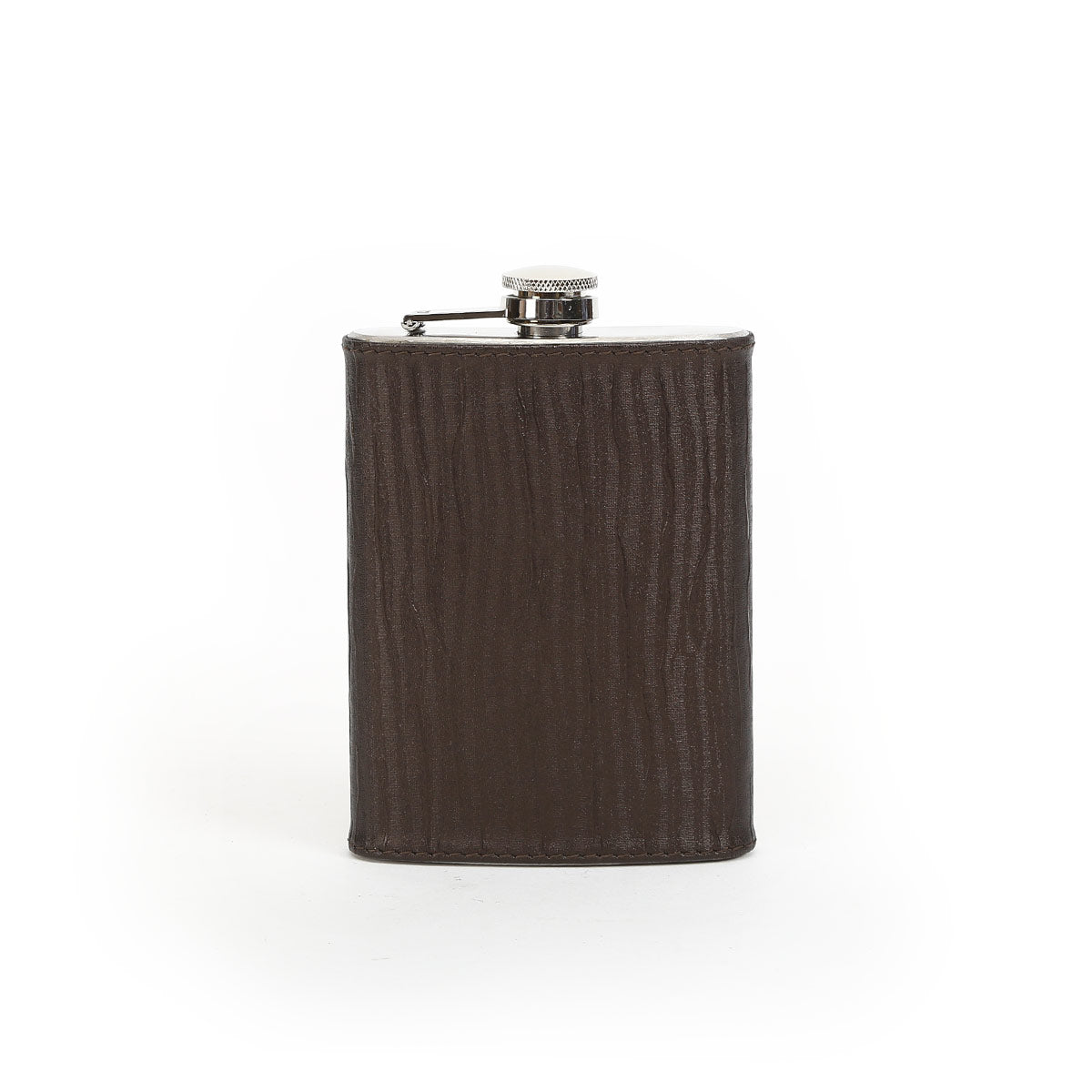 Hip Flask With Brown Leather Sheath