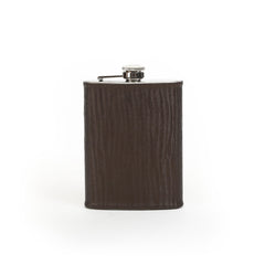 Hip Flask With Brown Leather Sheath