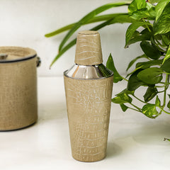 Cocktail Shaker With Ivory Sheath