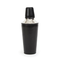 Black Cocktail Shaker With Leather Sheath