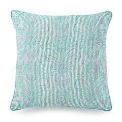 Firuzeh Kantha Quilt With Cushion Cover Set