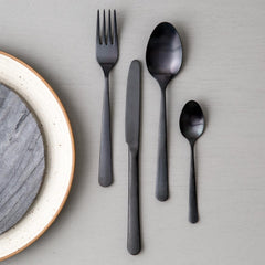 Herdmar Oslo Cutlery 18/10 Set of 24 Black Matt
