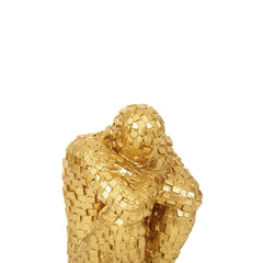 Thinking man sculpture Gold