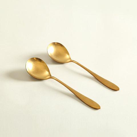 Elio Serving Spoon Set Of 2 Gold