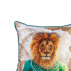 Quirky Kingdom Lion Cushion Cover 18 x 18 Inch