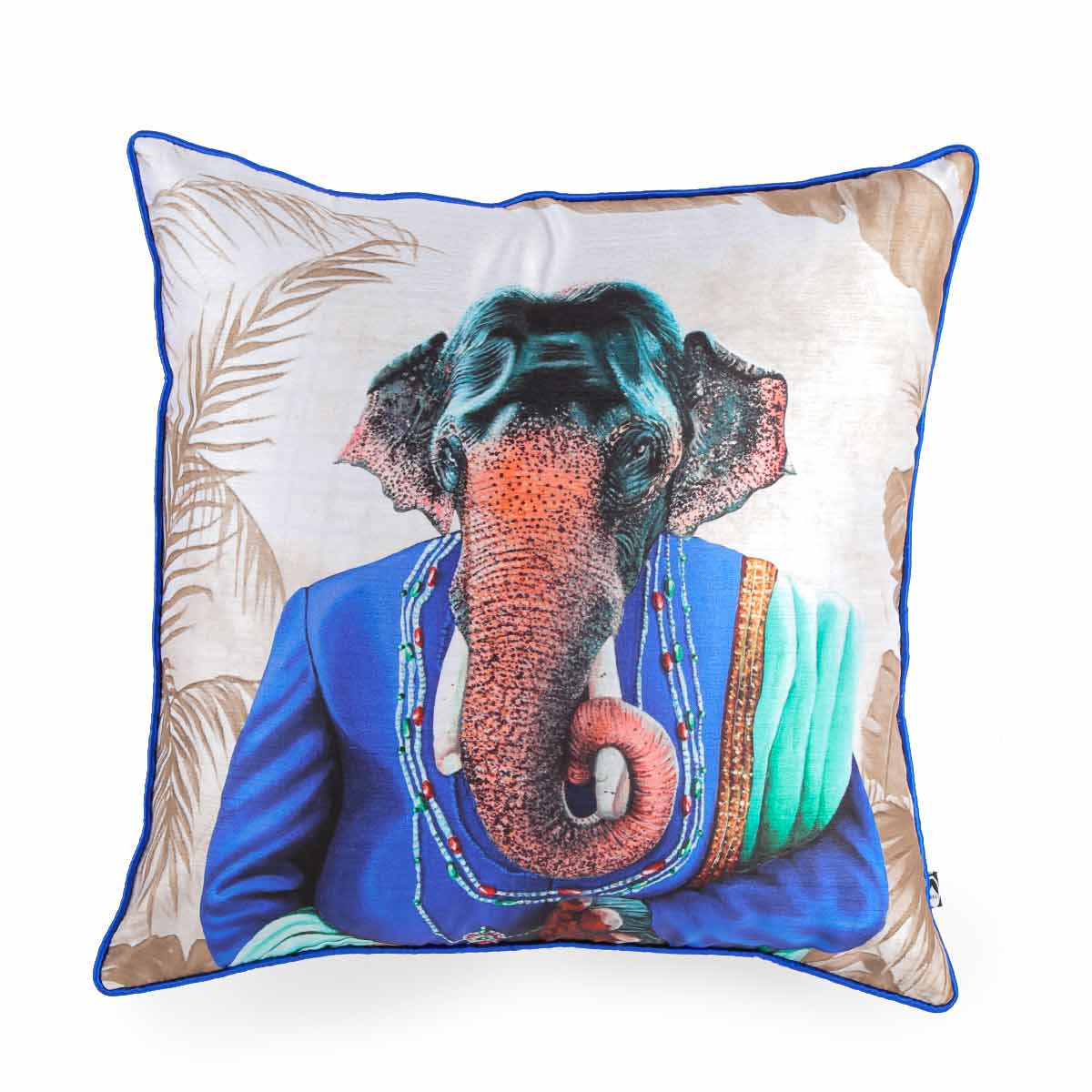 Quirky Kingdom Elephant Cushion Cover 18 x 18 Inch