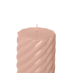 Manulena Blossom Beige Twisted Pillar Candle Small