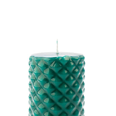 Manulena Tropical Green Spikes Pillar Candle Small
