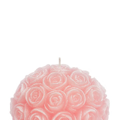 Manulena Pink Ball Of Roses Candle Small