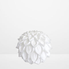 Manulena Matt White Dahlia Candle Small