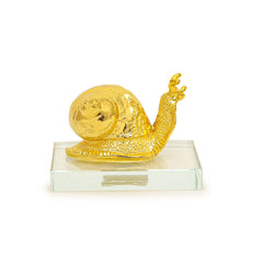 Crystal Gold Snail Decorative Object