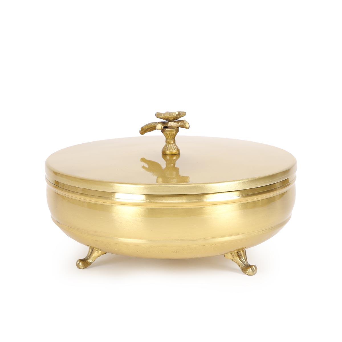 Aranka Hammered Brass Decorative Box Large - Home4u