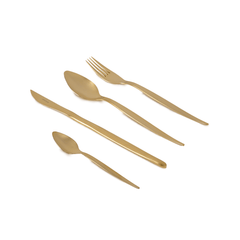 Herdmar Golden Metal Tiffany Cutlery - Set of 24 - Home4u