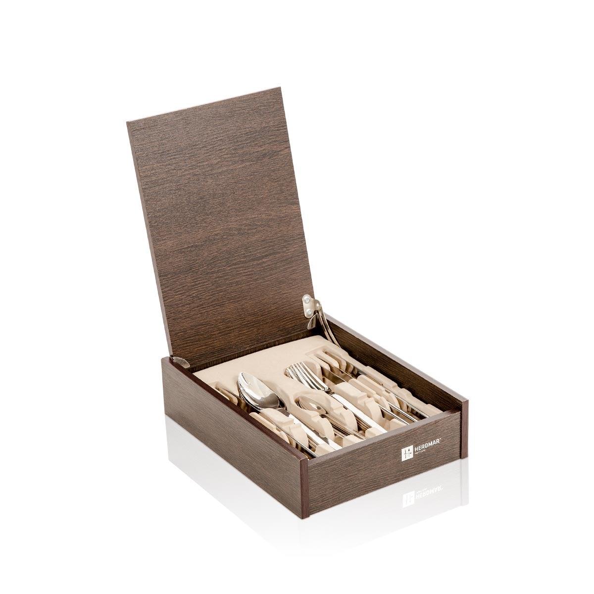Herdmar Silver Metal Cronos Cutlery - Set of 24 - Home4u