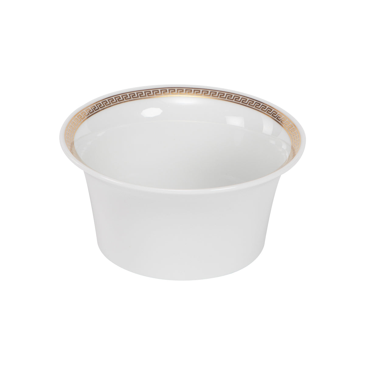 Versace White Medusa Meandre D'or Ceramic Printed Fruit Bowl