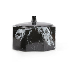 Octagonal BL Marble Jar with Lid