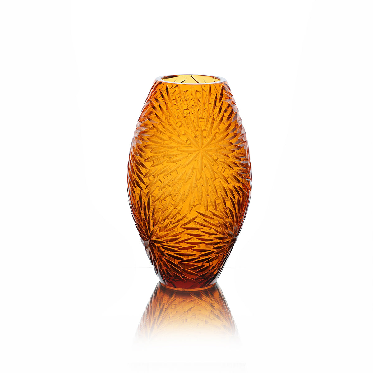 Crystal Vase Amber Small