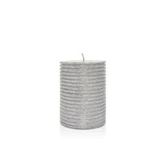 Glitter Silver Candle Small, Set of 2 - Home4u