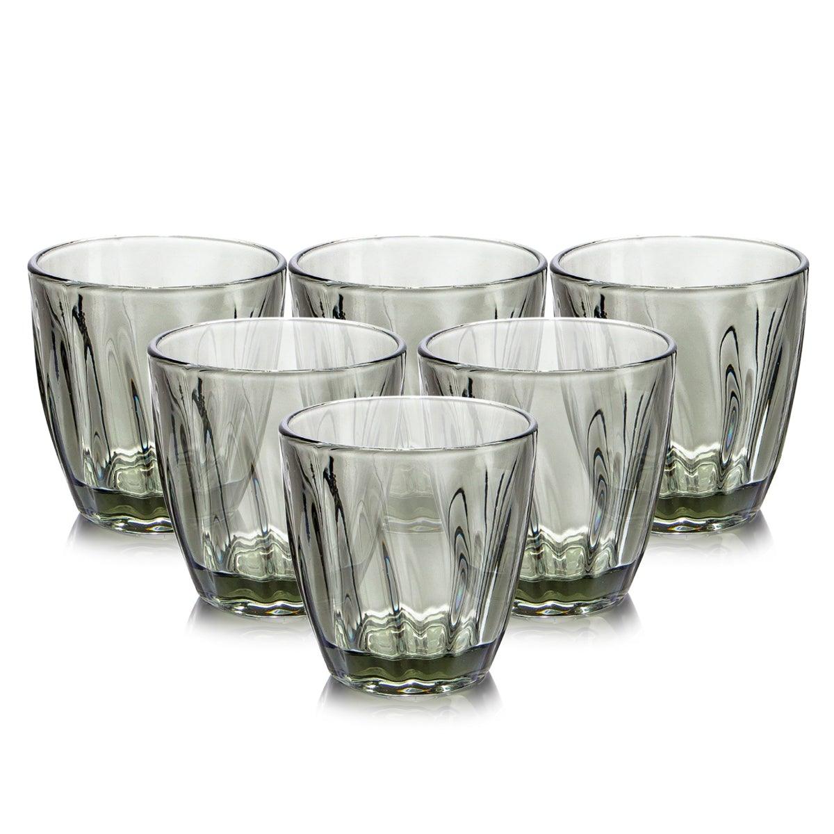 Gloine Royal Grey Drinking Glasses, Set Of 6 - Home4u