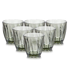 Gloine Royal Grey Drinking Glasses, Set Of 6 - Home4u