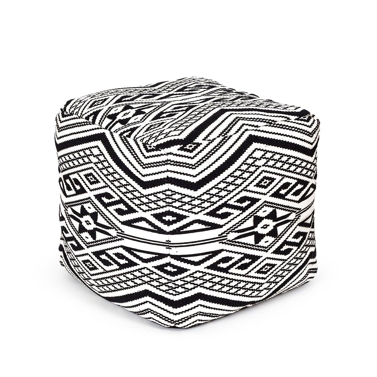 Enervee Pouffe Black & White Color - Home4u