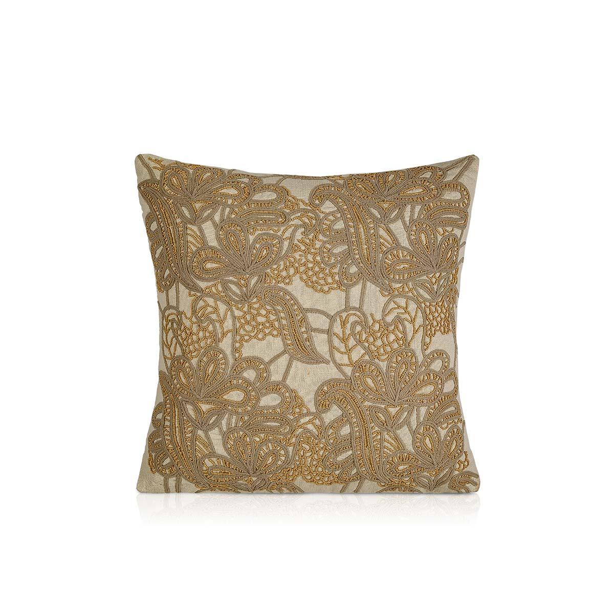 Alcea 18 In X 18 In Beige Cushion Cover - Home4u